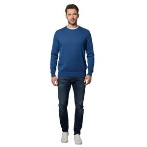 Polo Ralph Lauren Washable Merino Wool Crewneck Sweater Blue Size Large